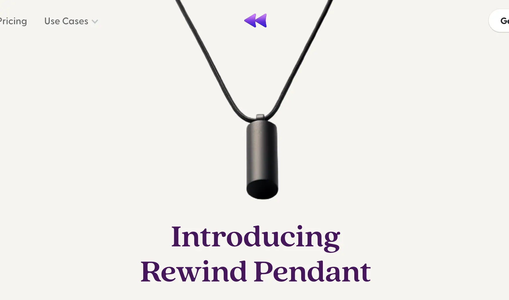 一日を巻き戻せる AI 搭載ペンダント「Rewind Pendant」が先行販売中